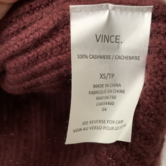 Vince 100% Cashmere Ribbed Sweater Size XS - Picture 4 of 12